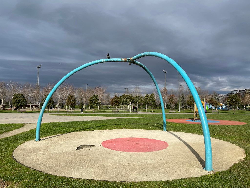 old broken down playground equipment in Istanbul